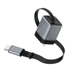 OMI 45W GaN Charger with Retractable USB-C Cable