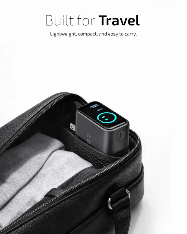 OMI 70W GaN Charger (Interactive Display & Retractable USB-C Cable)