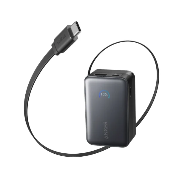 Anker Nano Powerbank 10000mAh 45w Built-In USB-C Cable